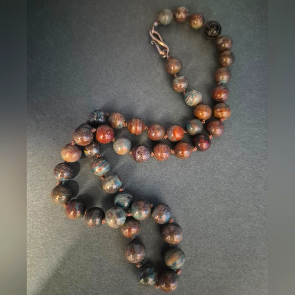 Multi-colored Bead Ball (Pearl Style) Necklace